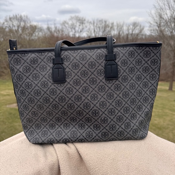 Tory Burch Gemini T Monogram Small Coated Canvas Tote - Picture 2 of 6